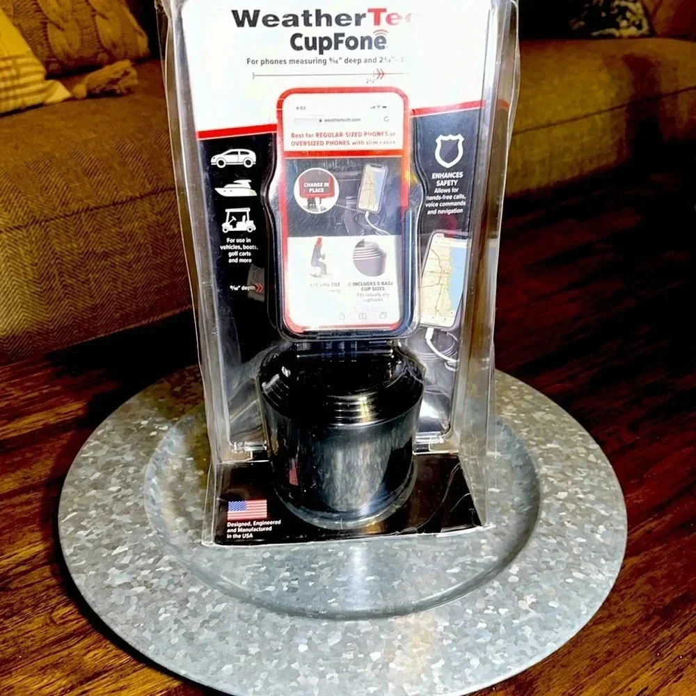 SALE NWT WeatherTech CupFone Black Cell Phone Holder for car/auto - Picture 2 of 7